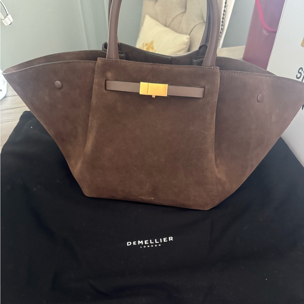 DeMellier Brown Suede midi New York Tote